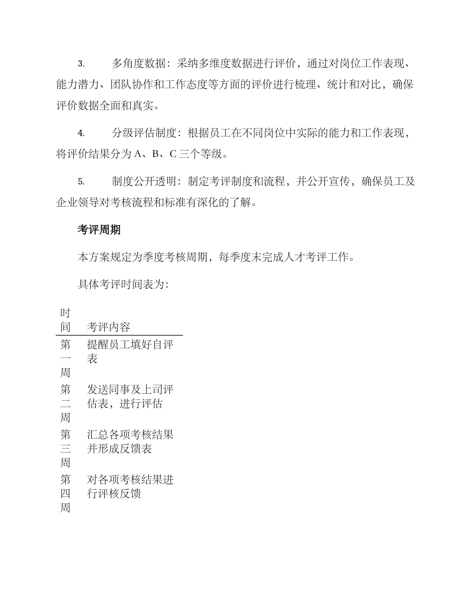 人才季度考评方案_第3页