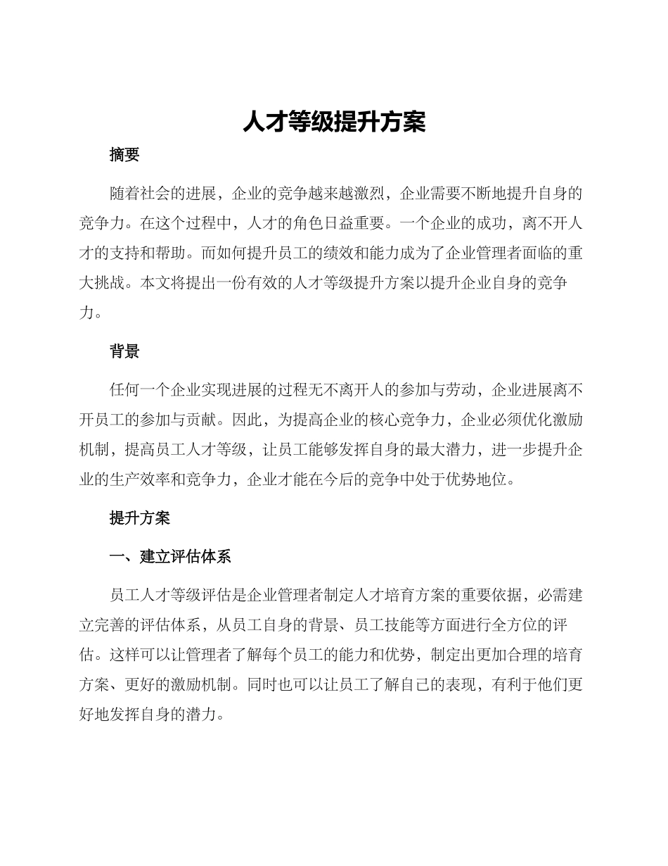 人才等级提升方案_第1页