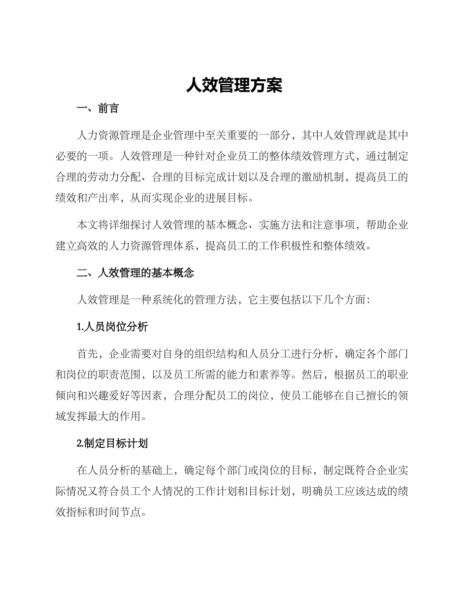 人效管理方案_第1页