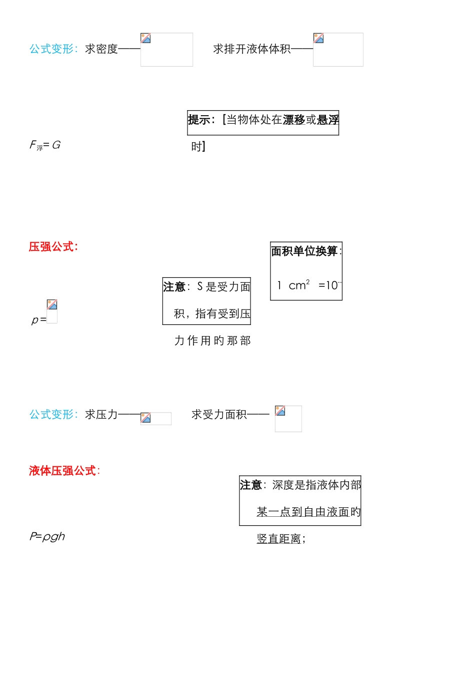人教版-初中物理-公式大全—公式变形—精华_第3页