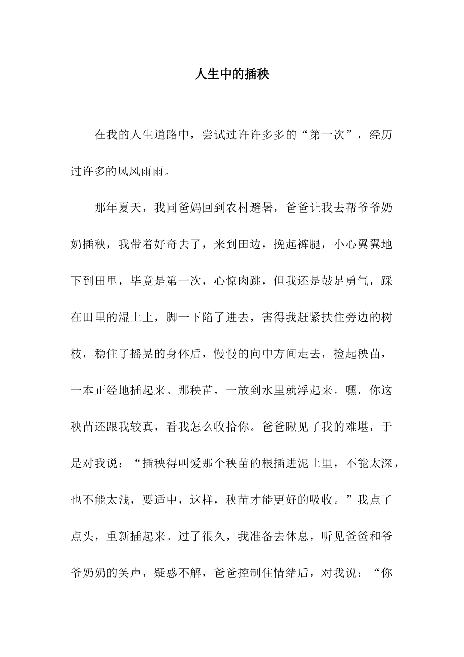 人生中的插秧_第1页
