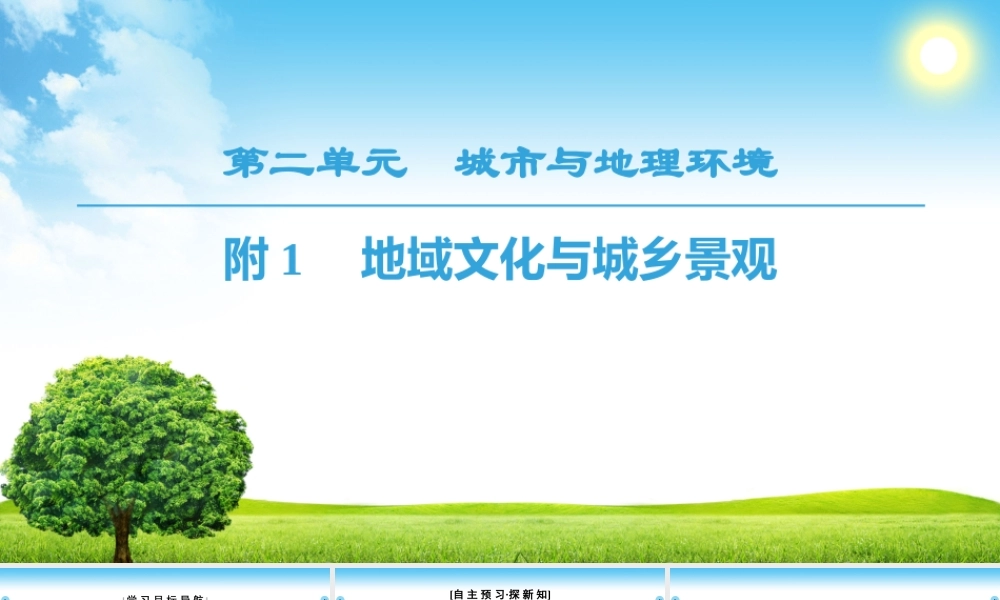 地域文化与城乡景观