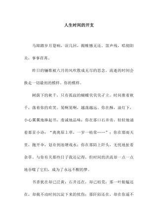 人生时间的开支-12