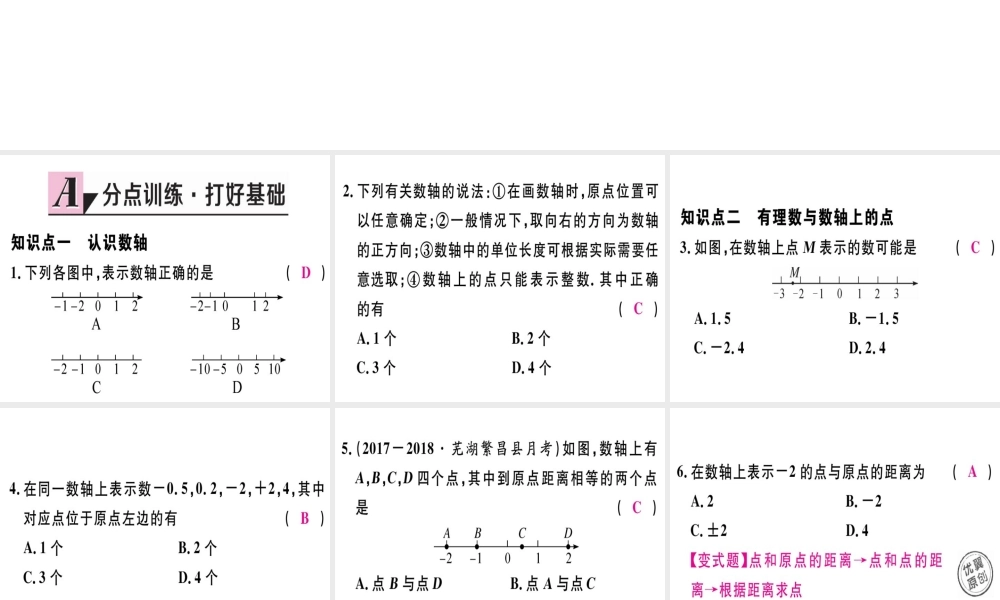 第1课时 数轴