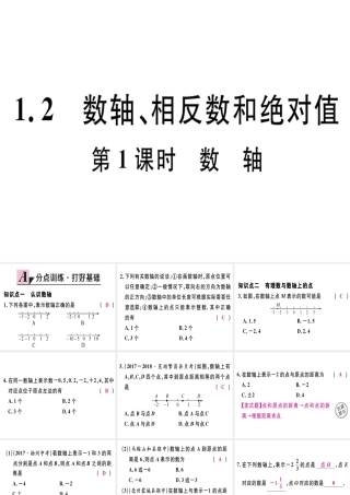 第1课时 数轴