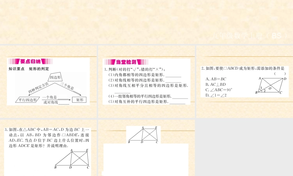第2课时 矩形的判定1