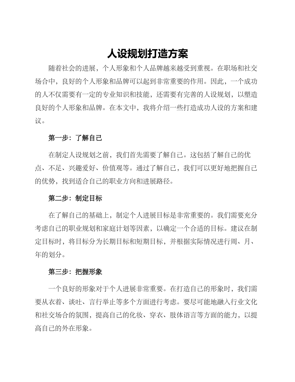 人设规划打造方案_第1页