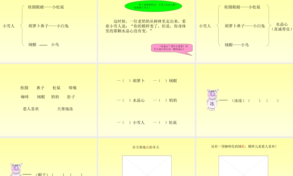第二十八课 好心的小雪人
