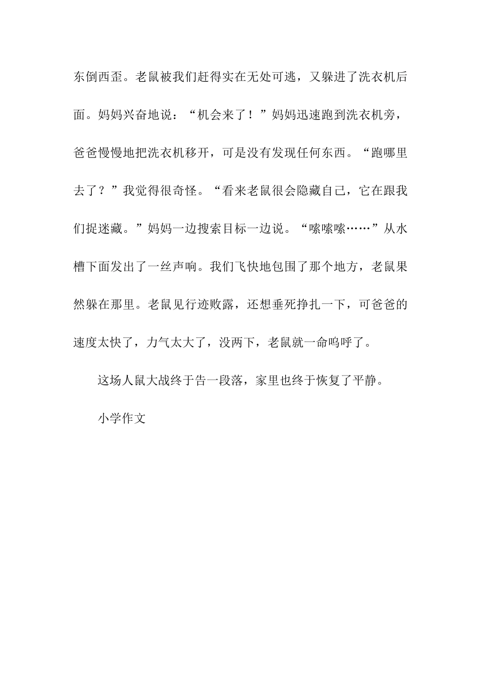 人鼠大战作文550字_第2页