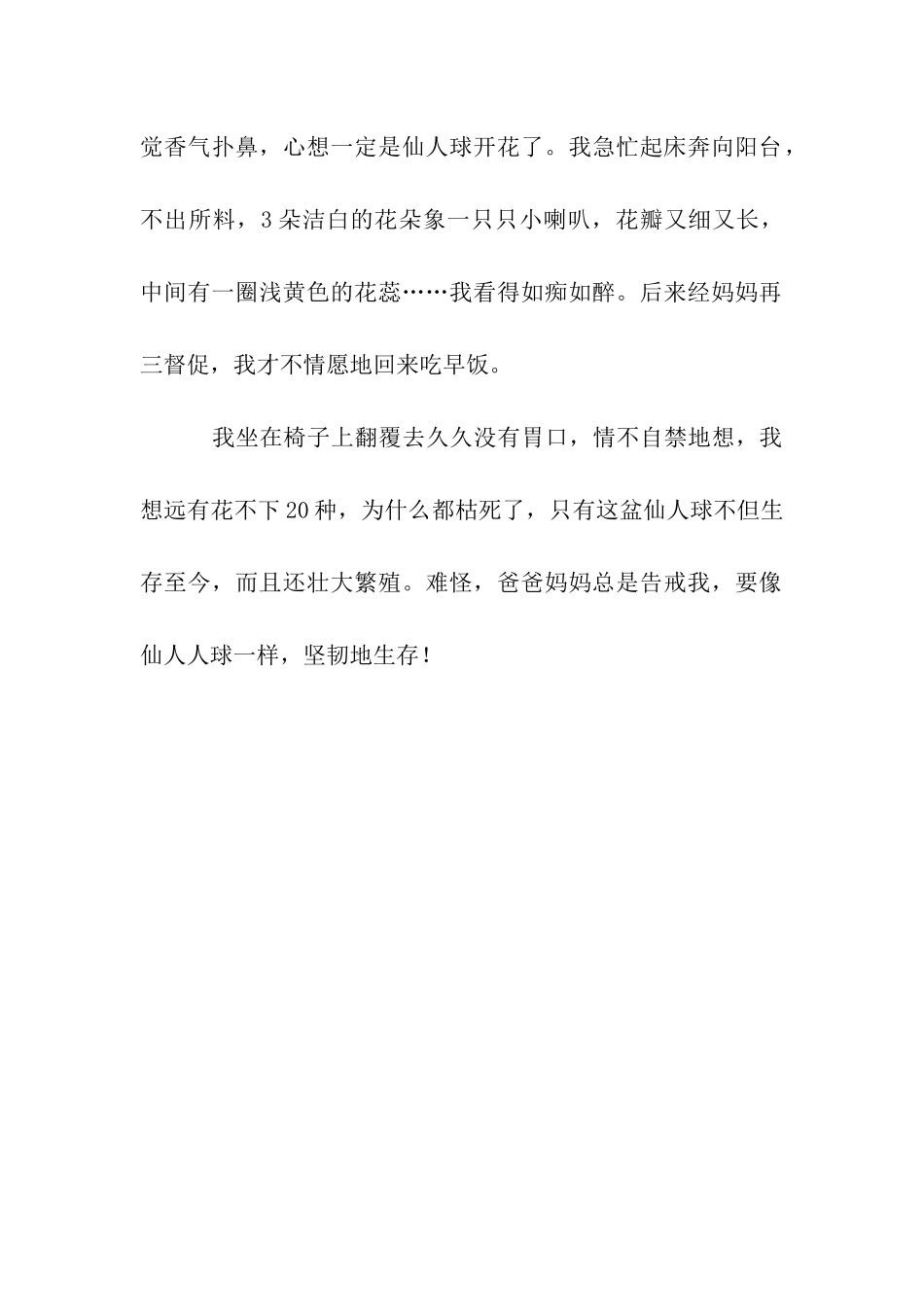 仙人球作文500字_第2页