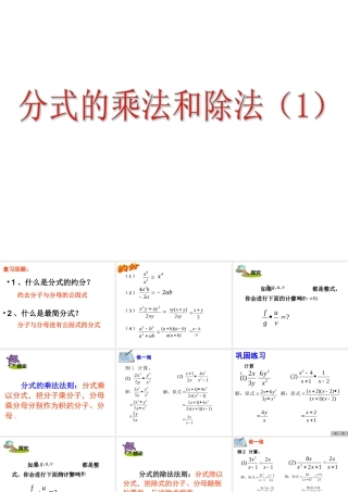 分式的乘法和除法 (1)