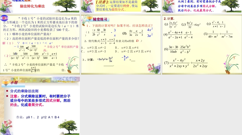 分式的乘法和除法 (2)