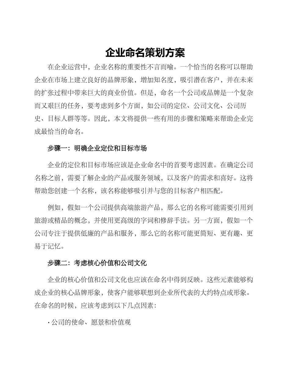 企业命名策划方案_第1页