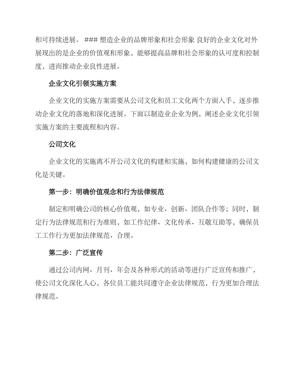 企业文化引领实施方案_第2页