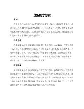 企业概念方案