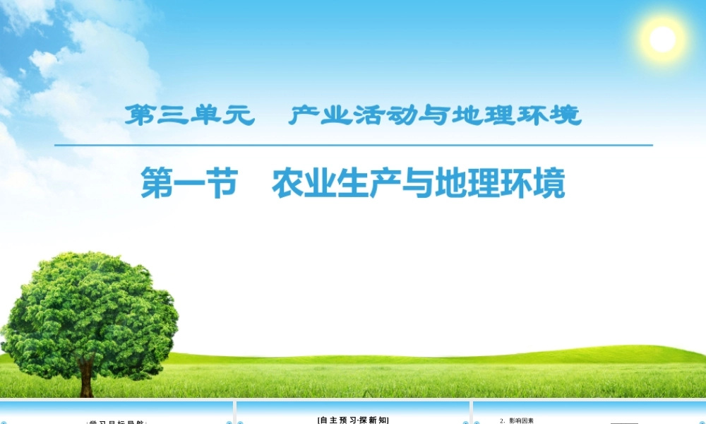 农业生产与地理环境