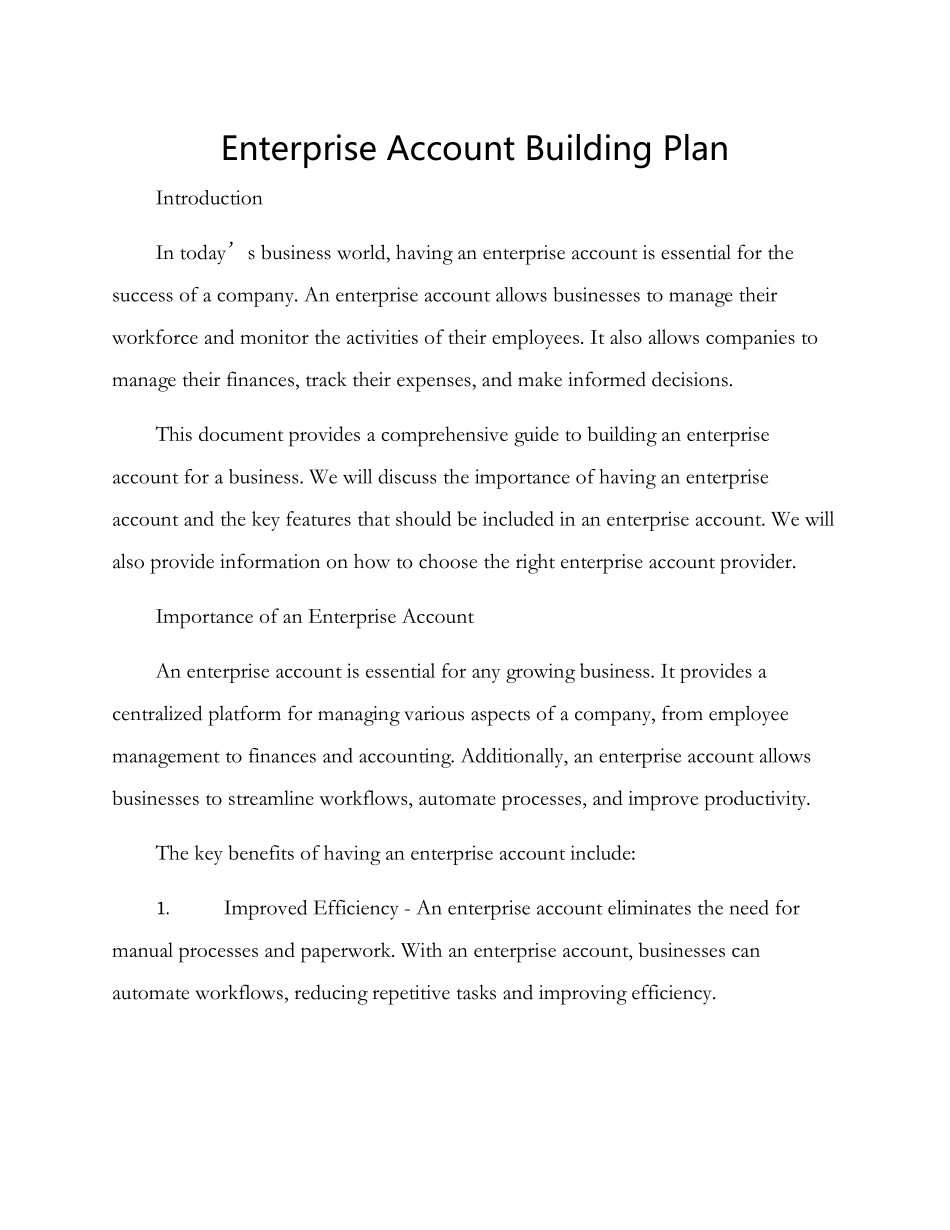 企业账号打造方案英文_第1页