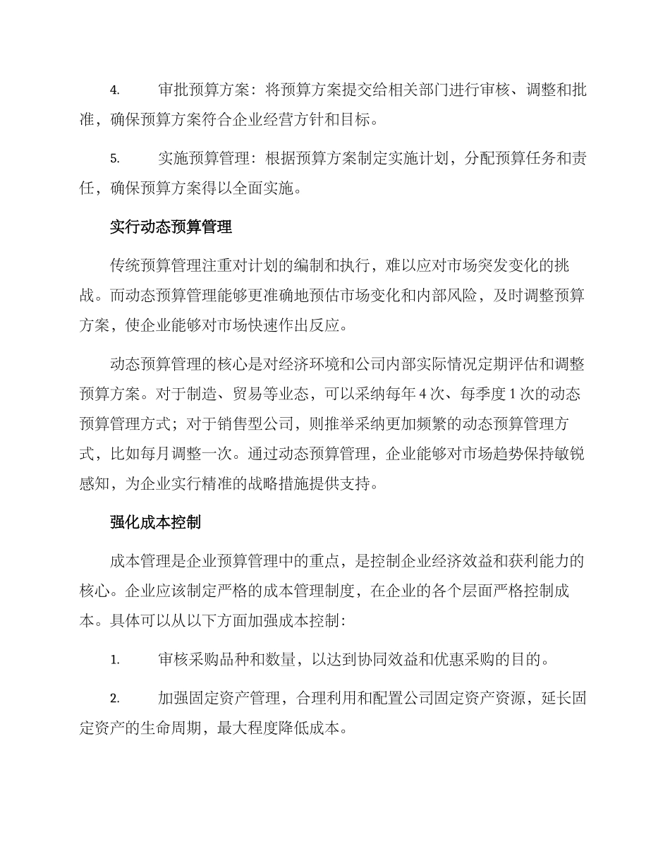 企业预算管理提升方案_第2页