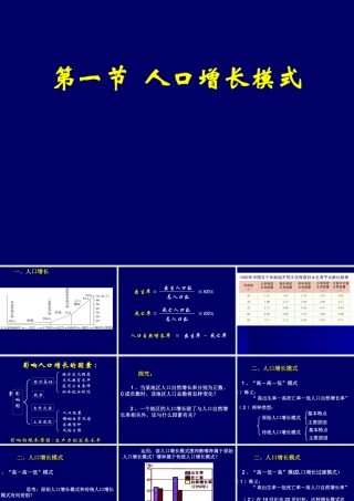 人口增长模式（共25张PPT）