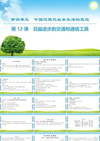 日益进步的交通和通信工具