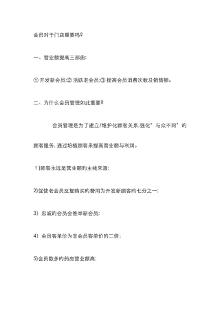 会员的重要性
