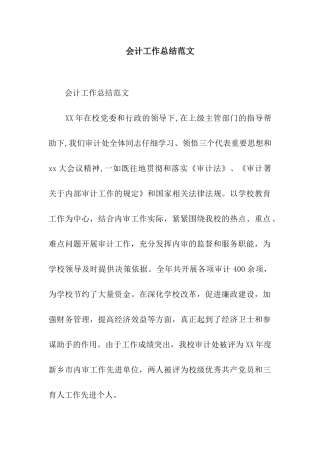 会计工作总结范文-2