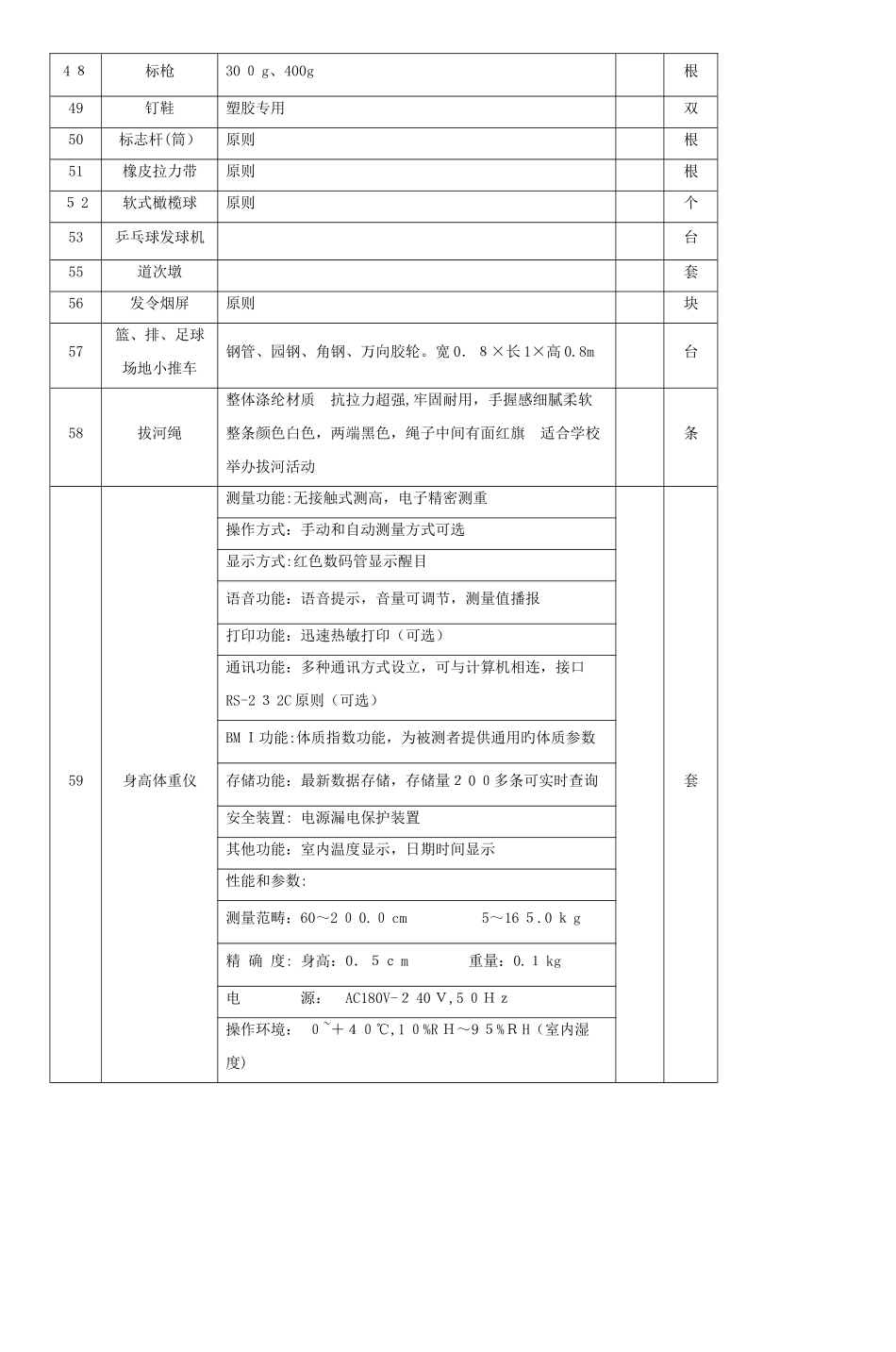 体育器材清单_第3页