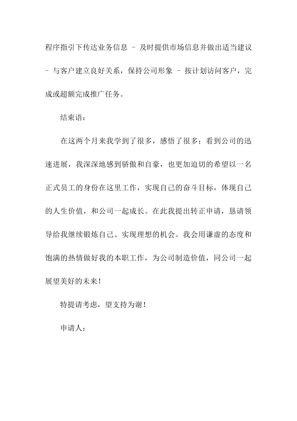 促销主管转正申请书_第3页