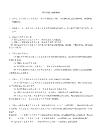国际法复习资料整理