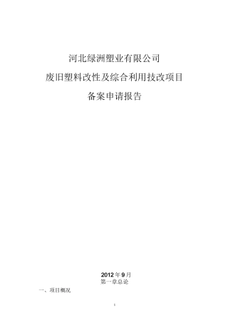 技术改造项目报告要点
