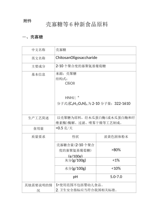 最新批准的新资源食品目录