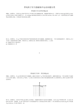 带电粒子在匀强磁场中运动问题分类