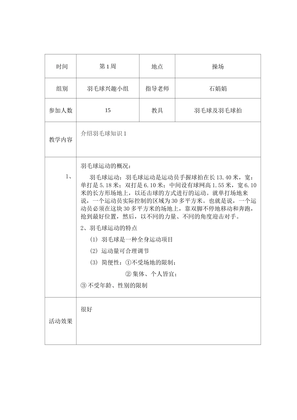 羽毛球社团活动记录_第1页