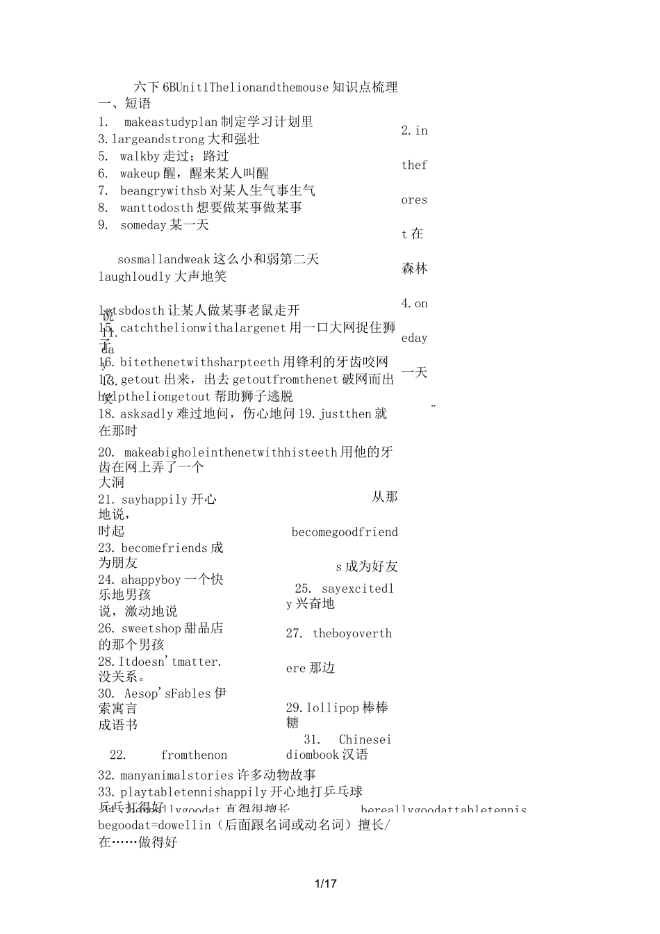 译林牛津英语6B知识点_第1页
