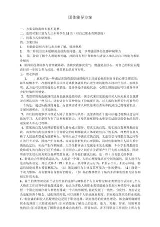 (完整版)团体辅导方案