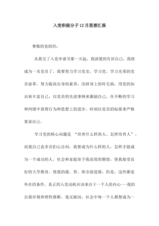 入党积极分子12月思想汇报-2