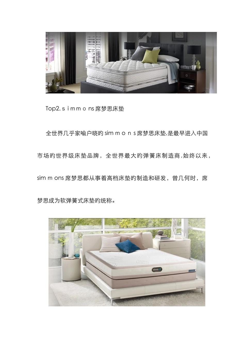 全球十大知名床垫品牌排名_第3页