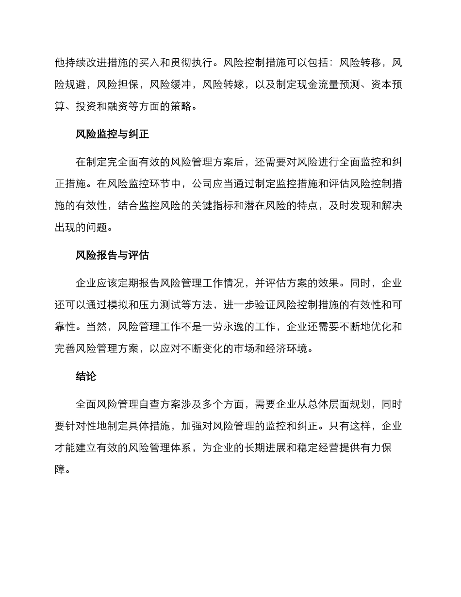 全面风险管理自查方案_第2页