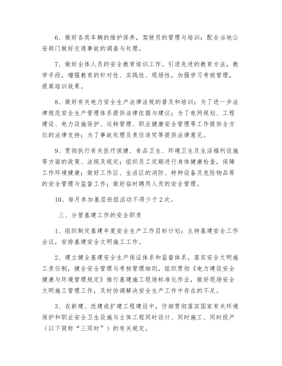 公司党总支副书记的安全职责_第2页