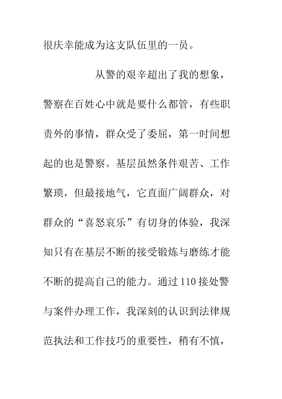 公安局民警工作一年个人总结3篇_第3页