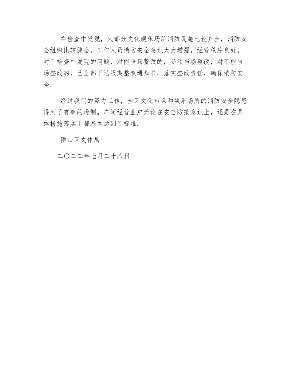 关于文化市场消防安全检查工作总结_第2页