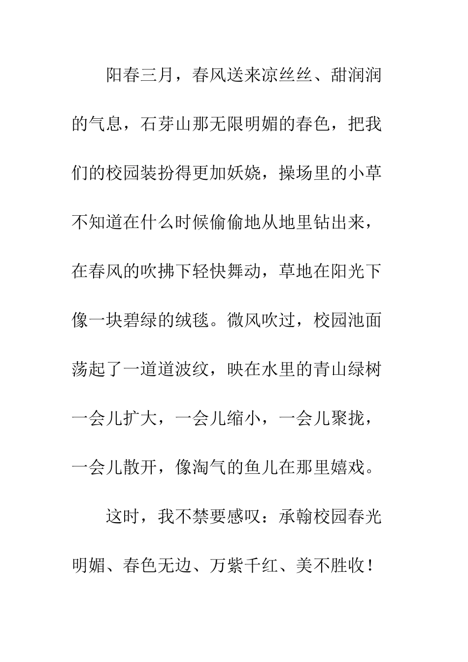 关于风景的作文;承翰的绿与景_第2页