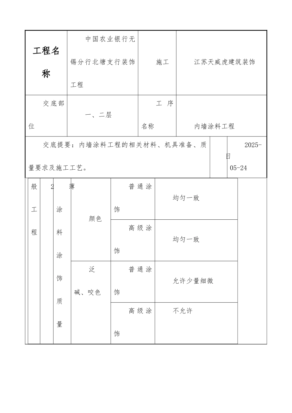 内墙涂料工程技术交底记录_第3页