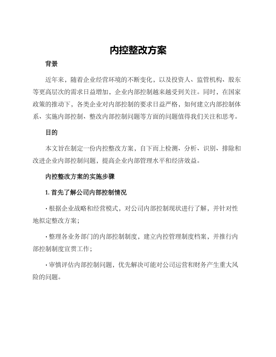 内控整改方案_第1页