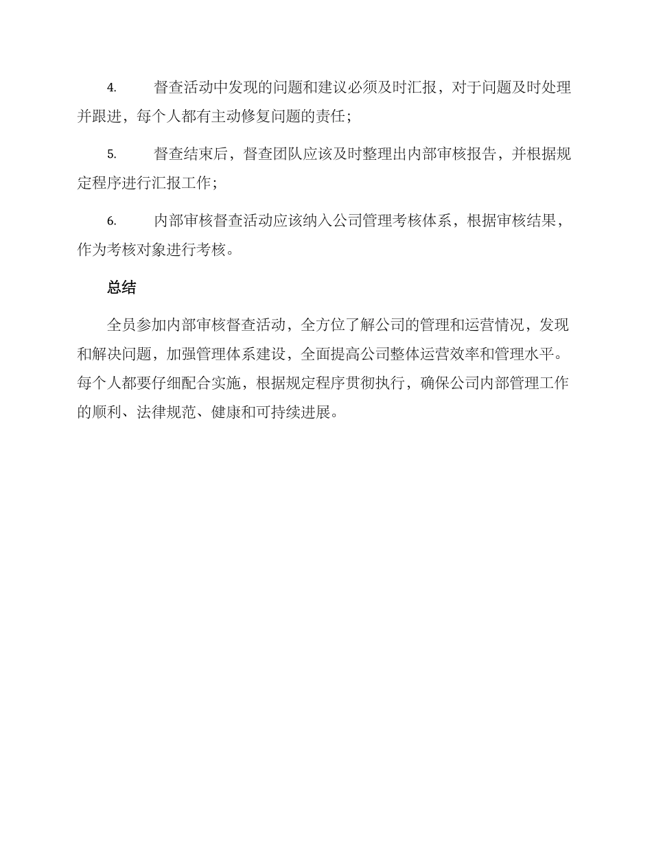 内部审核督查活动方案_第3页