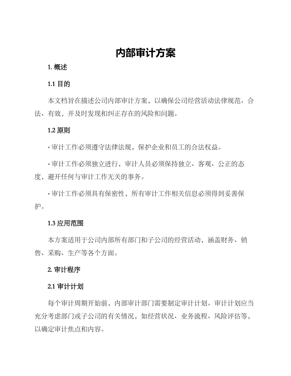 内部审计方案_第1页