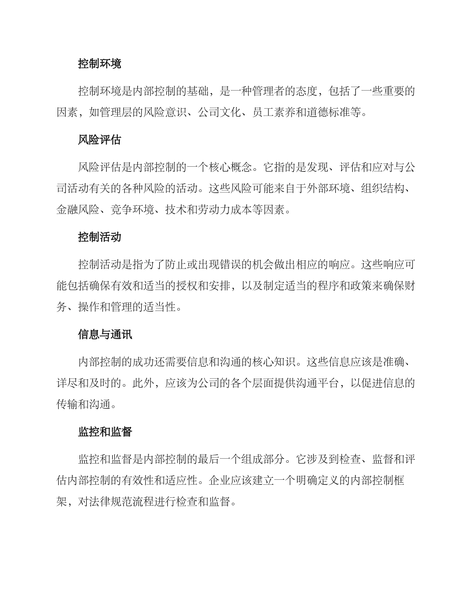 内部控制概念方案_第2页