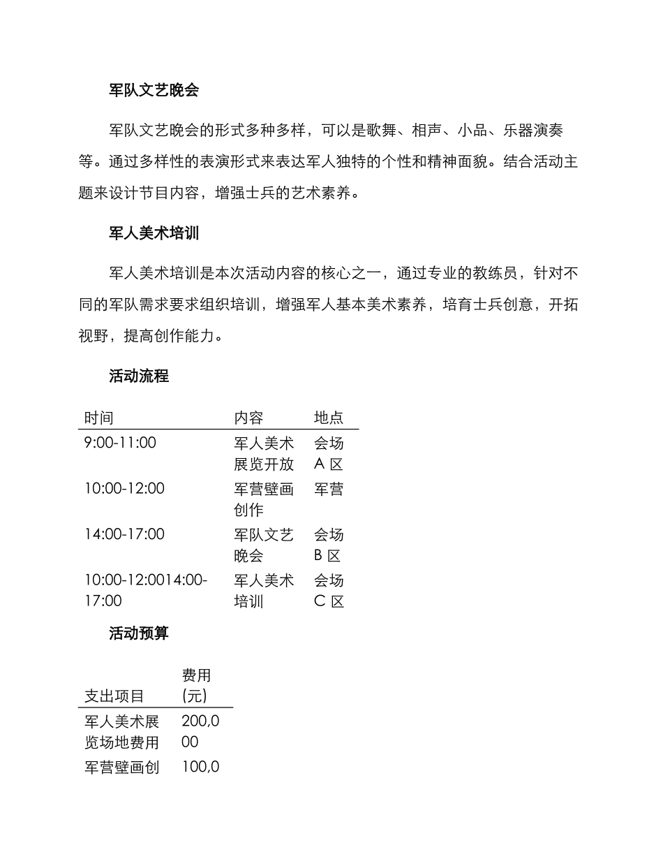 军人美术活动方案_第2页