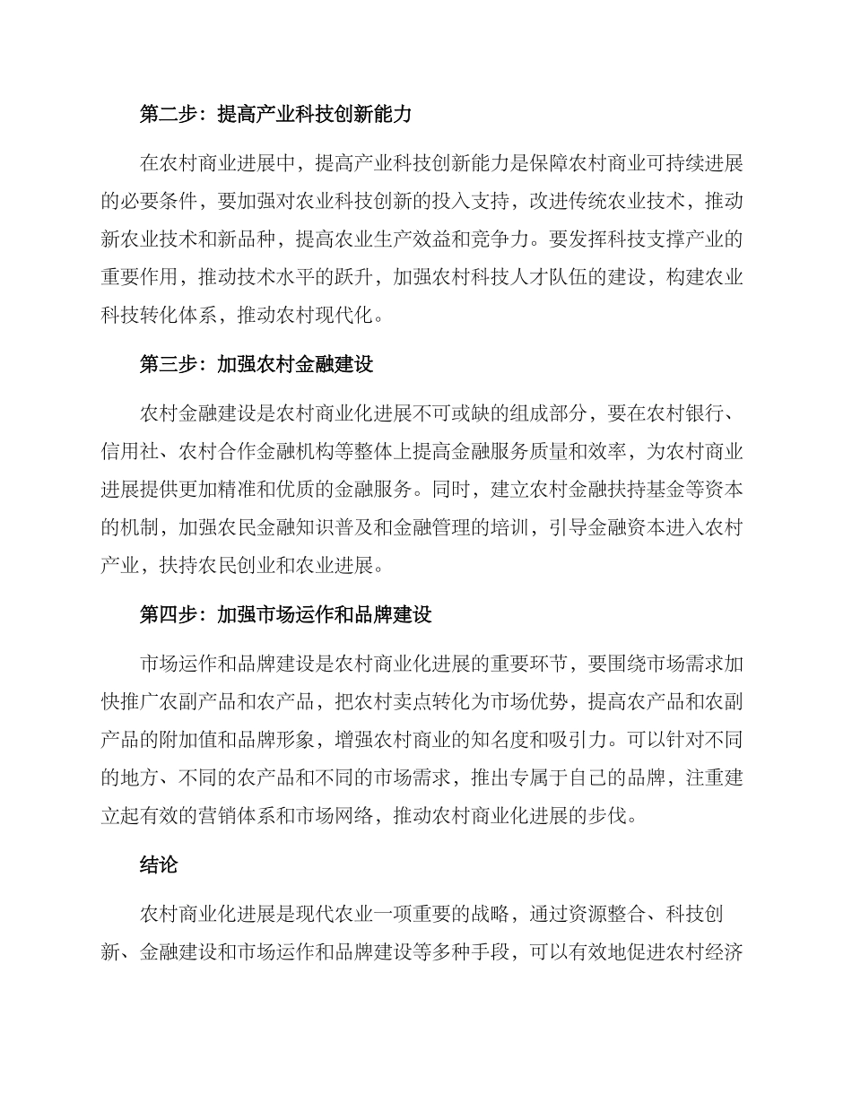 农村商业化发展方案_第2页
