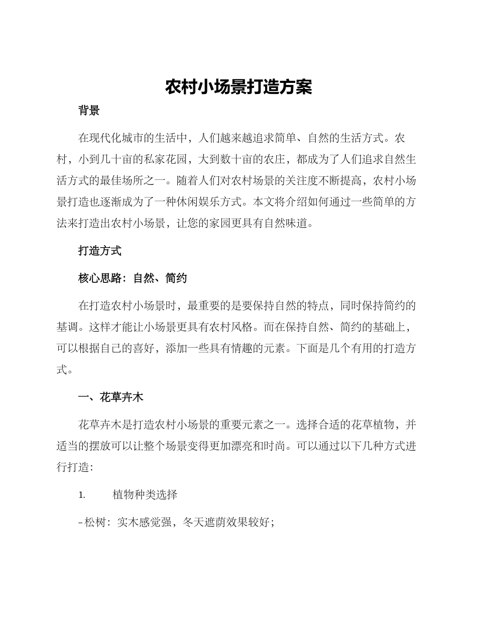 农村小场景打造方案_第1页